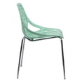thumbnail image 2 of LeisureMod Modern Asbury Dining Chair with Chromed Legs - Set of 4-Color:Mint, 2 of 8