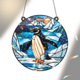 thumbnail image 6 of 89Bloom Penguin Stained Glass Hologram Ornament, Stained Glass Suncatcher Ornaments Home Decor, Holographic Ornaments, 6 of 7