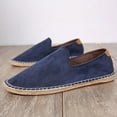 thumbnail image 5 of Men Breathable Linen Canvas Shoes Slip on Flats Casual Driving Shoes Footwear, 5 of 5