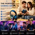 thumbnail image 3 of 2.4GHz Wireless Gaming Headset for PS4/PS5/Switch/PC, Bluetooth Over Ear Headphones with ENC Noise Cancelling Mic,7.1 Stereo Surround Sound, 40mm Drivers, RGB Light, 45H Battery Gaming Headphone, 3 of 12