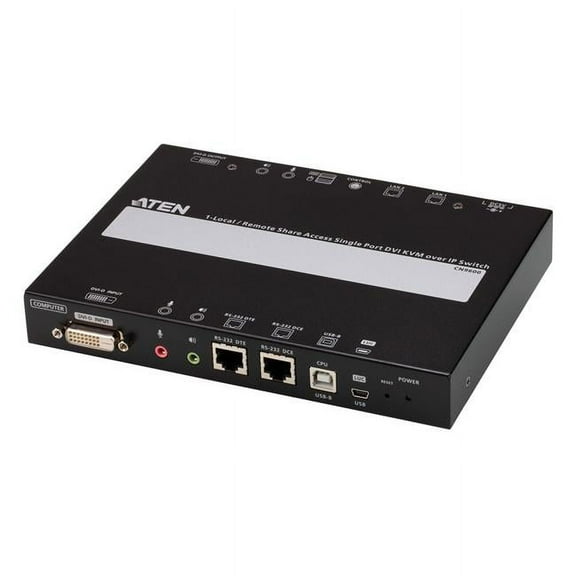 Aten 1-Local/Remote Share Access Single Port DVI KVM over IP Switch CN9600