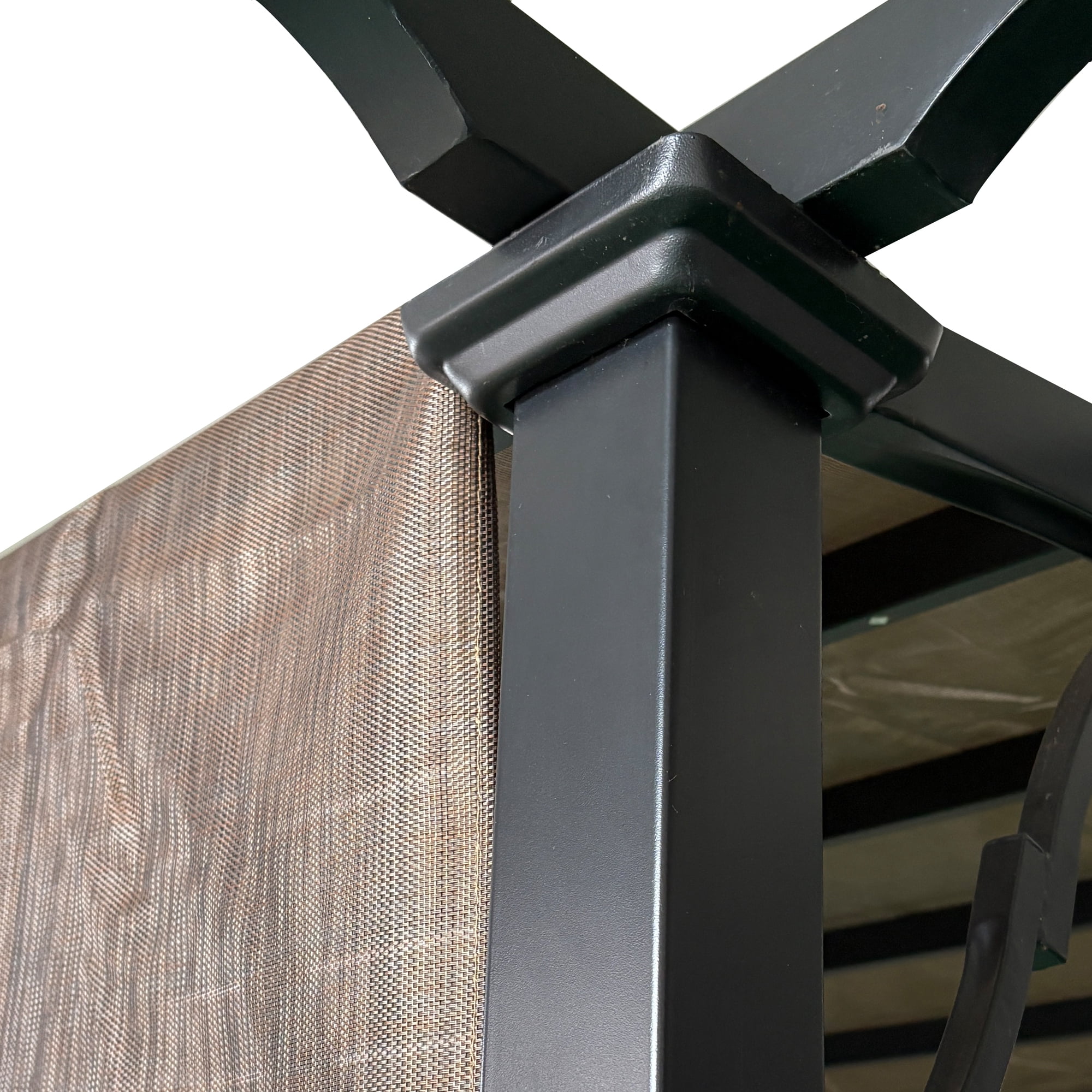 Outdoor Replacement Pergola Sun Shade Cover Cloth Patio Canopy HDPE Permeable with Grommets (13' x 7.7', Brown)