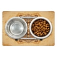 thumbnail image 1 of Zodiac Pet Mat for Food and Water, Vintage Ornamental Mandala Circle with Horoscope Signs on Aged Old Paper Background, Non-Slip Rubber Mat for Dogs and Cats, 18" X 12", by Ambesonne, 1 of 2