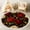 Color 2, variant on Washable Non Slip 3ft Round Rug, Vintage Style Red White Yellow Roses Bees Dark Circle Area Rugs with Tassels Carpet for Nursery Bedroom Living Room Playroom Tent rug Tent Castle