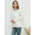 thumbnail image 3 of Women's Lightweight Fit Crewneck Knit Sweater Classic Long Sleeve Pullover Sweatshirt Tops, 3 of 6