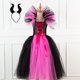 thumbnail image 1 of Vestido largo de bruja para niñas y niños para Halloween, regalo, tocado, vestido de malla de rendimiento, vestido de princesa para festival de fantasmas, 1 of 1
