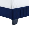 thumbnail image 4 of Pemberly Row Channel Tufted Performance Velvet Twin Bed in Navy, 4 of 8