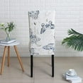 thumbnail image 4 of XmhyTop Chair Covers for Dining Room Set of 6 Pack Stretch Chair Slipcovers for Parson Chairs 6 Pieces Washable Removable，Butterfly, 4 of 5