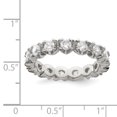 thumbnail image 2 of 925 Sterling Silver Cubic Zirconia Cz Eternity Ring Wedding Engagement Set, 2 of 6