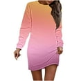 thumbnail image 4 of Npasoilc Sweatshirt Dress for Women Crew Neck Long Sleeve Pullover Dress Short Loose Casual Dresses, 4 of 4