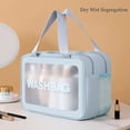 thumbnail image 2 of Bolsa de aseo de viaje, bolsas de aseo para mujeres que viajan, bolsas de lavado transparentes para guardar maquillaje, artículos de tocador, toallas a mano, para viajes de negocios, fitness, natació, 2 of 5