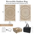 thumbnail image 3 of Alfombra Bemathom Outdoor, impermeable, bohemio, 183 x 274 cm, reversible, 3 of 9