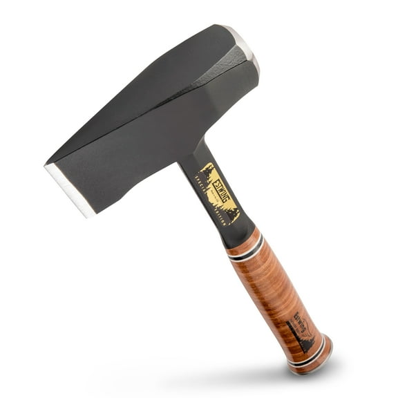 ESTWING Special Edition Fireside Friend Axe - Leather 14" Wood Splitting Maul with Forged Steel Construction & Genuine Leather Grip - EFF4SE
