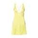 thumbnail image 1 of VISgogo Vestido sin mangas informal de verano para mujer Color sólido Escote en V Corte bajo Temperamento de satén Mini vestido VISgogo  moda, 1 of 7