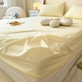 thumbnail image 1 of Washed Cotton Fitted Sheet Non Slip Fitted Sheet Elastic Band Around Mattress Cover Bed Cover And Pillowcase, 1 of 7