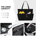 thumbnail image 3 of Daiia Black Beach Travel Bag - Water-Resistant Beach Bag, Lightweight Tote with 7 Pockets for Women and Men - Gym,Pool,Camping,Reusable Grocery Bag, 3 of 7