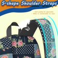 thumbnail image 5 of Pioneer Flower Floral Print Pattern 17" School Backpacks for Teens,Waterproof Oxford Fabric,S-Shape Padded Straps for School,Travel,Hiking,Camping, 5 of 5