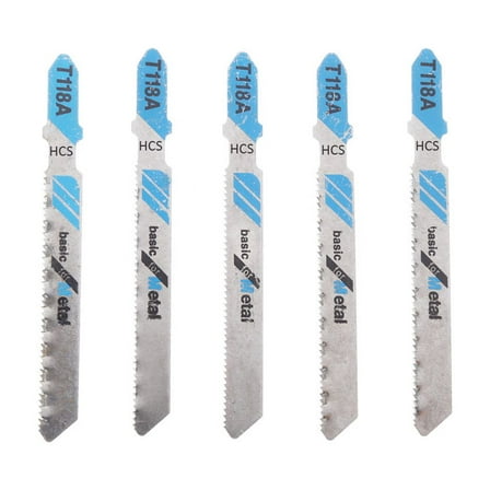 5 Pcs HCS T118A Jig Saw Blades Wood Metal Fast Cutting Reciprocating Saw Blade