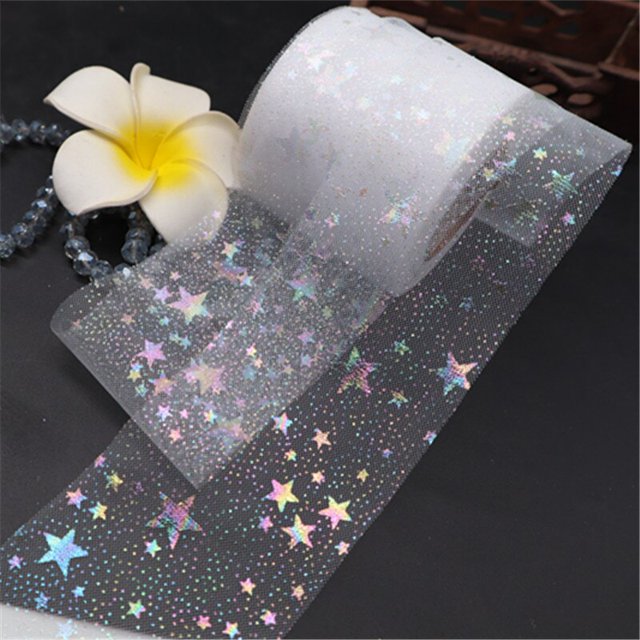 Rollo de tul con purpurina de arcoíris, tela transparente de Organza de cristal de lentejuelas, regalo artesanal, falda de tutú, decoración para el hogar y boda, 25 yardas por rollo