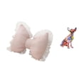thumbnail image 5 of CoudarTitie Colorful Bow Puppy Cushion Modern Home Decor Comfortable Sofa and Bedside Accent with Realistic Dog Sculpture for Study Room and Living Room, 5 of 8