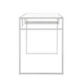 thumbnail image 2 of ACME Yasin Writing Desk in White and Clear, 2 of 3