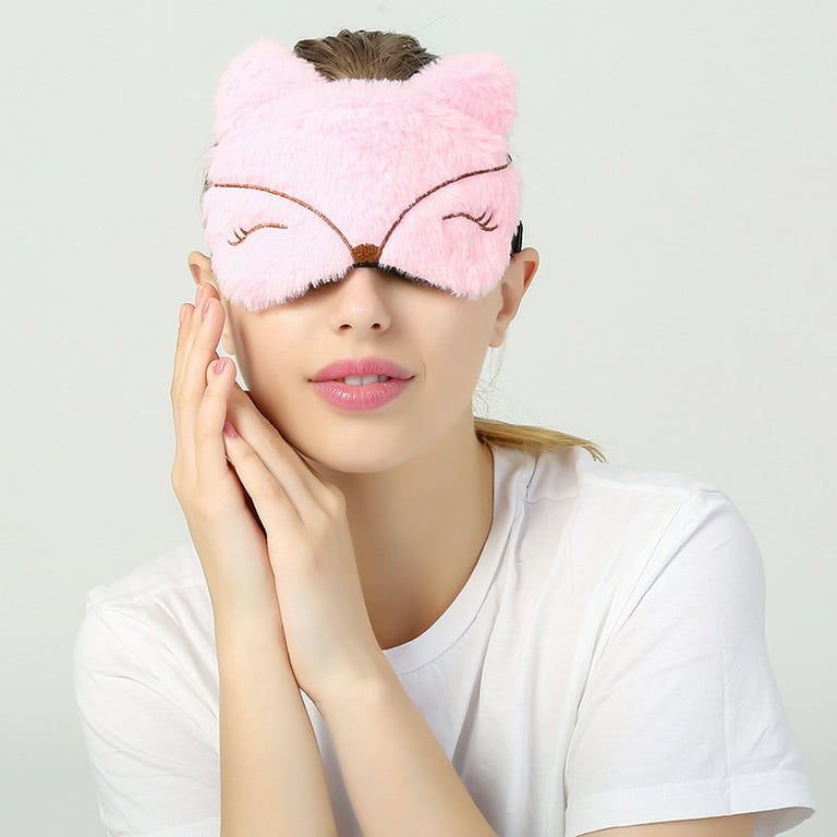 Cute Sleeping Eye Mask Plush Blindfold Travel Sleep Masks Soft Funny Eye  Cover for Kids Girls and Adult 