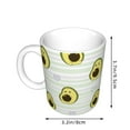 thumbnail image 2 of Yiaed Avocado of a Hear Print Ceramics Coffee,Large Handle Design,Extra Large Tea and Coffee Cup for Office and Home Mugs, 2 of 6