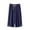 Blue, variant on Men's Harlan Cotton Cropped Linen Trousers - Elastic Waist Loose Fit Summer Casual Pants with Adjustable Waistband