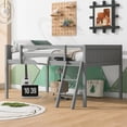 thumbnail image 2 of Kacho Full Loft Bed, Full Size Wood Low Loft Bed with Ladder, ladder can be placed on the left or right, No Box Spring Needed, Easy Assembly, Noise Free, Gray, 2 of 10