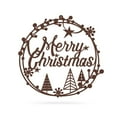 thumbnail image 4 of RealSteel: Merry Christmas Holiday Steel Sign - Festive Metal Wall Décor for Indoor/Outdoor Display (Type2/24"/ Textured Silver), 4 of 11
