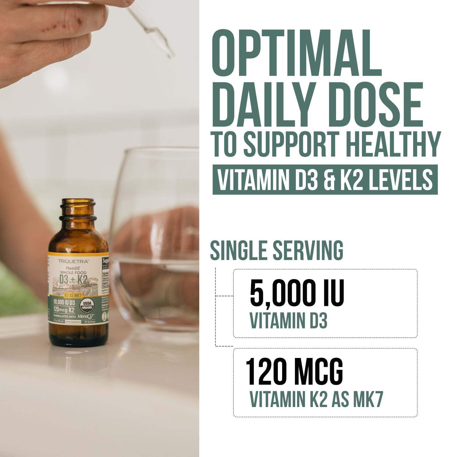 Triquetra Health Plant-D3 + K2 5,000 IU D3 Strength