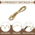 thumbnail image 3 of 2 Bundles Flat Leather Cord, 5.5 Yards 4mm Leather Crafts Lacing Strip, Gold, 3 of 6