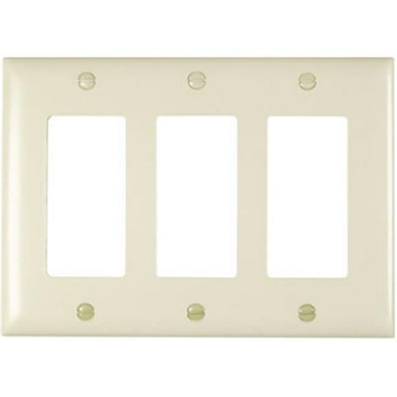 TP263LACC12 Wall Plate, 3 Gang, Light Almond