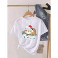 thumbnail image 4 of Camiseta estampada de manga corta para mujer, ropa de Navidad, moda de Año Nuevo, camiseta estampada, 4 of 5