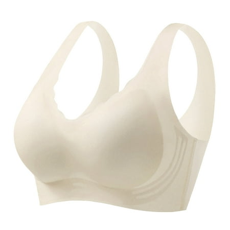 Price Slash: Wireless Bras for Women  Sujetadores Inalámbricos para Mujer  Women s Thin Summer Comfortable Back Without Or Steel Rings Bra Ice Silk Plus Size Fixed Cup Lingerie for Women