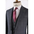 thumbnail image 2 of Men's Suit, Elegance Navy 65% Polyester 33% Viscose Slim Fit Suit with Vest, 2 of 5