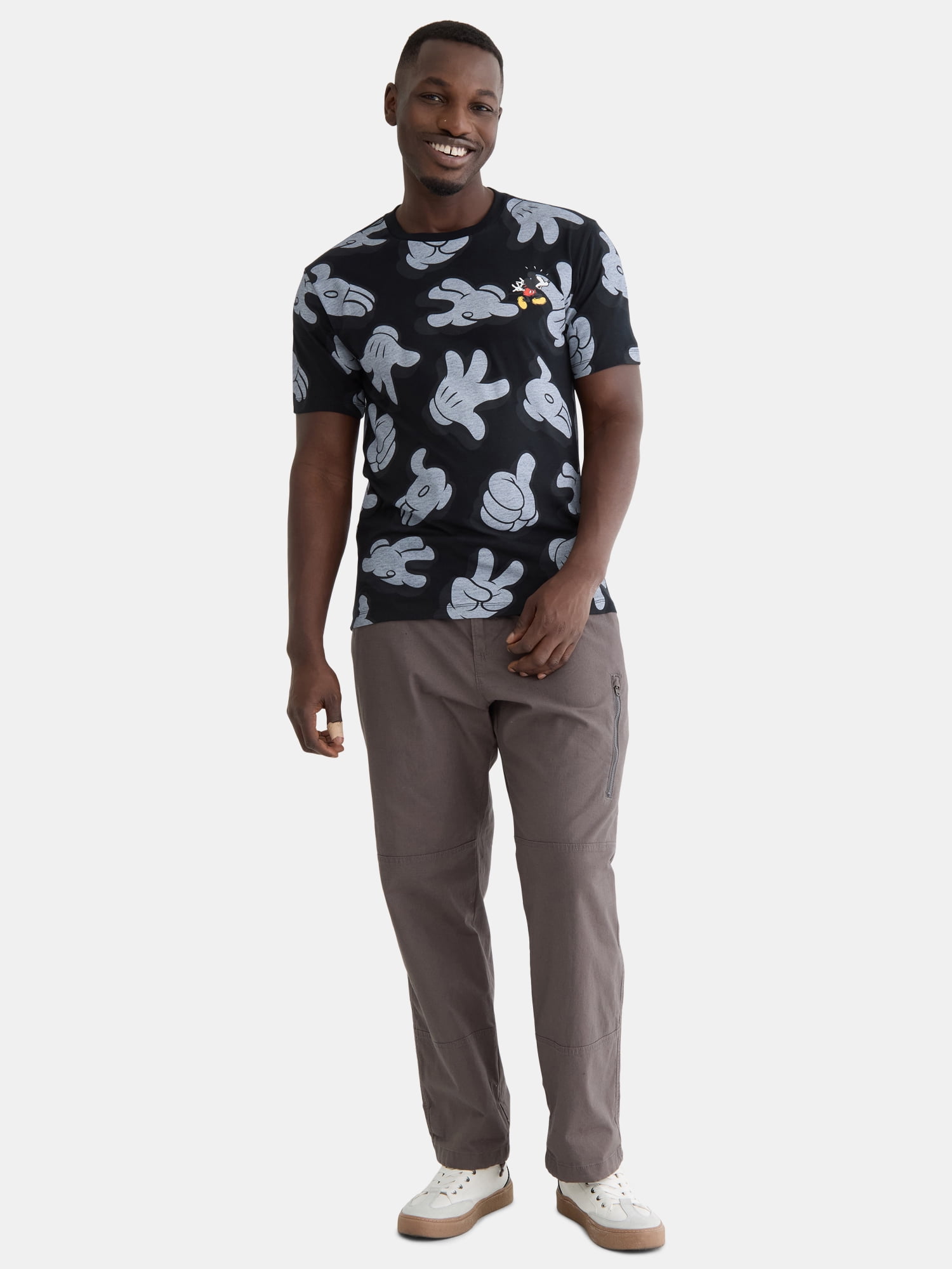 Disney Men's Mickey Lil Guy Graphic Tee with Short Sleeves, Sizes S-3XL