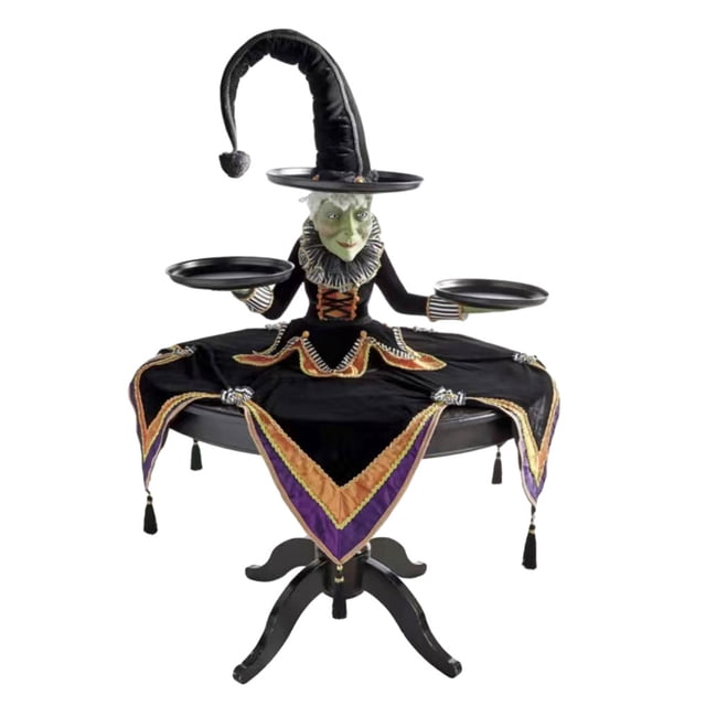 Decodeary Witch Tabletop Pendant Display Stand Gift For Halloween Enthusiasts And Party Decorations Display Stand Home black S 1Set