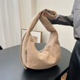 thumbnail image 4 of husxh Women Corduroy Hobo Handbag Ruched Shoulder Bag Adjustable Strap Slouchy Tote Bag with Zipper Hobo Purse for Work Travel, 4 of 6