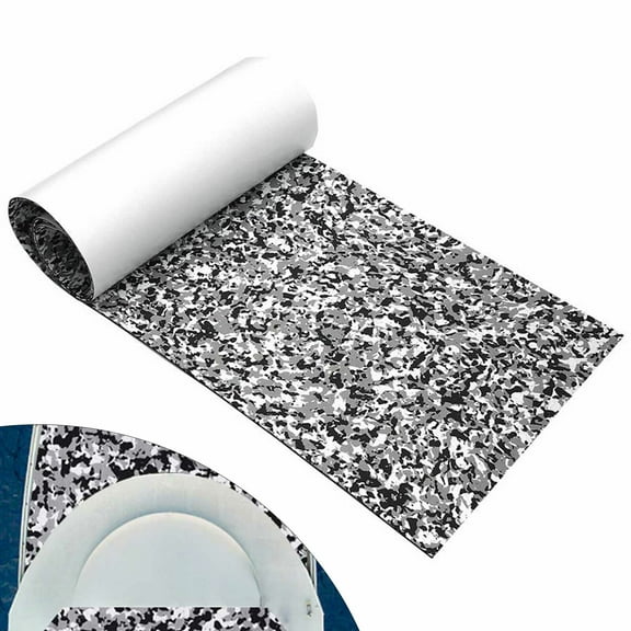 EVA Teak Decking Sheets, 94.5"x35.4"x6mm, Gray/Black Camo, Waterproof & Non-Slip for Boats/Yachts/Gyms