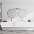 thumbnail image 4 of Designers Fountain Biba 24 inch 3-Light Brushed Gold Modern Bathroom Vanity Light Fixture with Grey Sky Metal Shades, D287M-3B-BG, 4 of 9
