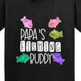 thumbnail image 4 of Inktastic Papa's Fishing Buddy with Colorful Fish Youth T-Shirt, 4 of 5
