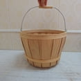 thumbnail image 2 of Exhibición de cubos Cestas de servicio de alimentos navideños Cesta de cosecha de otoño para jardín Suministros para fiestas en el hogar Verduras Frutas (color madera), 2 of 5