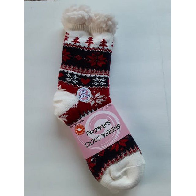 CHUANK WOMENS WINTER WARM COZY SHERPA NON SKID SLIPPER SOCKS Christmas Gift