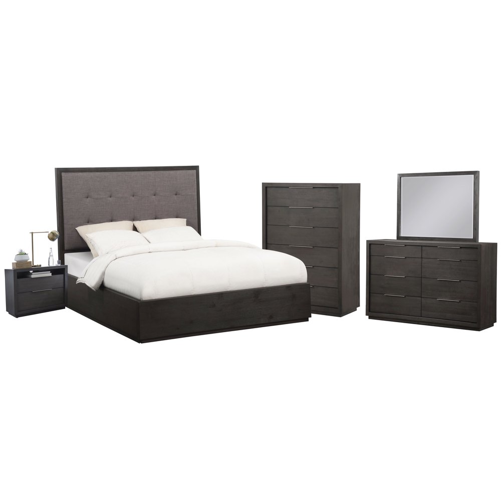 Outbound 5PC Full Platform Bed, Nightstand, Dresser, Mirror & Chest Set