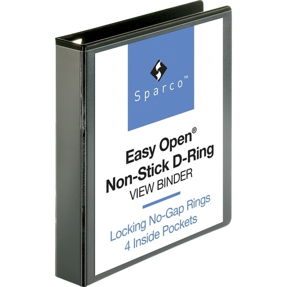 Business Source, BSN26958, Locking D-Ring View Binder, 1 Each, Black