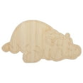 thumbnail image 1 of Lazy Hippo Hippopotamus Cute Wood Shape Unfinished Piece Cutout Craft DIY Projects - 4.70 Inch Size - 1/4 Inch Thick, 1 of 7