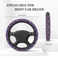 thumbnail image 4 of KLL Car Steering Wheel Cover, Universal 15 inch, Soft Elastic and Comfortable,Car Accessories Decorations-Paint Butterflies, 4 of 7