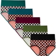 thumbnail image 1 of Bragas de algodón de cintura alta para mujer, paquete de 5, 1 of 5