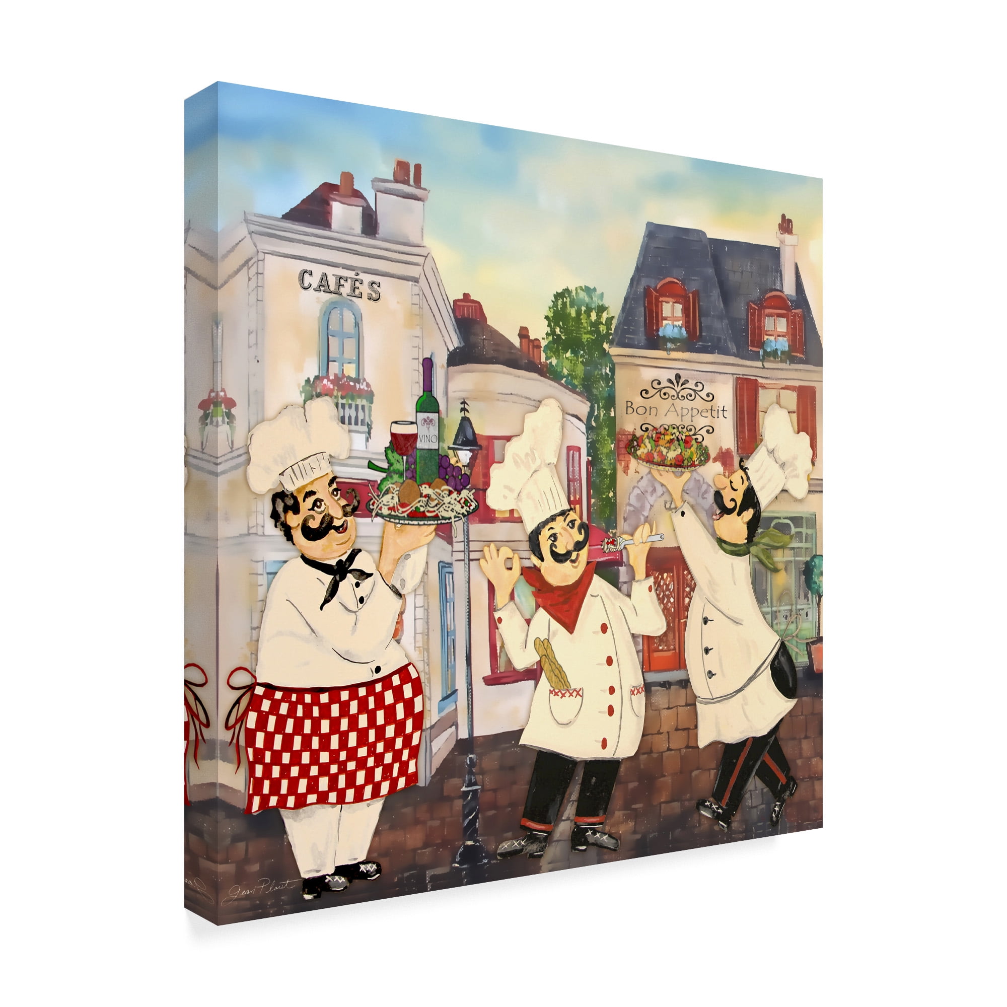Trademark Fine Art 'Italian Chefs' Canvas Art by Jean Plout